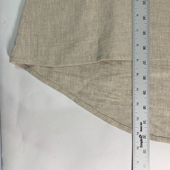 Crown Linen Designs XS Oversized A Line Ruffle Top 100% Linen Lagenlook *flaw - Picture 7 of 11